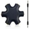 ZhuoFan 5-Jack Splitter Audio per Cuffie, Multi-jack Splitters da 3,5 mm con 20 cm Cavo, Splitter per Cuffie Supporta Fino a Cinque Dispositivi Contemporaneamente, Compatibile con Smartphone e Tablet