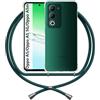 ANFAIRLACE Cover Cordino Compatibile con Oppo A5 / A5 5G / A5m, Verde | Custodia Trasparente TPU Morbido Silicone Laccio Chiaro Case