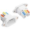 JSADZKJ Spina IEC C14 senza saldatura a connessione rapida per montaggio su pannello,Presa di alimentazione modulo di ingresso 10 A 250 V C14 Adatto per computer, server e stampanti-2pezzi (Bianco)