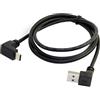 cablecc Cavo dati USB 3.1 USB-C reversibile angolato a 90 gradi verso l'alto maschio per tablet telefono (100 cm)