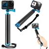 REYGEAK Impugnatura galleggiante impermeabile in fibra di carbonio per GoPro Hero 11 10 9 8 7+ Insta360 DJI Osmo, bastone selfie subacqueo