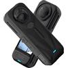 MEMELOKA Cover Compatibile con Insta360 X5, Anti-Graffio e Antiurto Morbida TPU Custodia Protettiva per Insta360 X5 - Nero