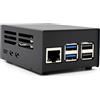 KKSB Cases KKSB Raspberry Pi 5 M.2 HAT Case - Custodia in alluminio compatibile con cappelli NVMe, AI HAT e dispositivo di raffreddamento ufficiale Raspberry Pi