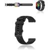 yystao Cinturino per RUIMEN D1, cinturino in silicone compatibile con RUIMEN D1, delicato sulla pelle, cinturino di ricambio per smartwatch, 22 mm (nero)