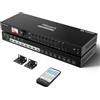 TESmart Matrice HDMI 8x8 (8 in 8 out): 1080p@60Hz, Seamless Switching(100ms), Quad-View, 4 Audio Indipendente. Controllo IR/Pannello/LAN/RS232. Display LCD. Per Broadcast/Pro AV.