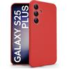 N NEWTOP Cover Compatibile per Samsung Galaxy S25 Plus, Custodia TPU SOFT Gel Silicone Ultra Sottile Flessibile Case Posteriore Protezione Fotocamera Anti Urto Guscio Scocca Colorato Fina (Rosso)