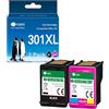 G&G Cartucce d'inchiostro compatibili con HP 301 XL nero per HP Deskjet 4500 4502 DeskJet 2540 2050 2510 OfficeJet 2620 4630 (colore nero)