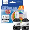 Yongairuink Inchiostro compatibile per stampante BRO DCP-T780DW DCP-T580DW DCP-T583DW (2 confezioni, 2 nero)