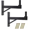 Howonder Supporto per altoparlanti a parete, supporto per altoparlanti a parete, supporto per altoparlanti a parete per altoparlanti PA inclinazione, tenere fino a 100lbs, HD-319 (2 confezioni nero)