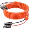 TONTON Cavo solare da 6 mm², 6 m, prolunga da 10 AWG, cavo solare con presa e spina, connettori solari, cavo PV impermeabile per casa, camper e impianti solari (6 mm²6 m)
