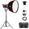 GVM Great Video Maker GVM 200W luce video a led con Softbox, kit di illuminazione fotografica SD200B con controllo Mesh Network/DMX, luce da studio 2700K-6800K Kit di illuminazione continua, 45400lux/1m, 12 effetti scena