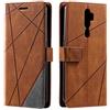 SONWO Cover per Oppo A9 2020 / Oppo A5 2020, Flip Caso in PU Pelle Case Cover Portafoglio Custodia per Oppo A9 2020 / Oppo A5 2020, [Kickstand] [Slot per Schede], Marrone