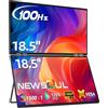 Newsoul Doppio Monitor Portatile 18,5 pollici, Doppio Schermo Portatile 100Hz 125% sRGB 1080P FHD,Triple Monitor Pieghevole Supporto HDMI/Type-C/USB-C per Laptop/PC/Ma-c/Xbo