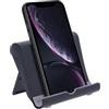 REY Supporto da tavolo universale per telefono cellulare, tablet, eBook, iPad, fino a 11 pollici, nero.