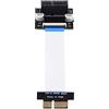 NFHK Cavo di estensione per scheda rialzo PCI-E Express a basso profilo, 1 slot per scheda riser, flessibile, 10 cm, angolato a 90 gradi, NF-EP-017