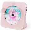Gueray Lettore CD Bluetooth da tavolo con Copertura Antipolvere con Altoparlante Telecomando Radio FM Riproduzione USB 3,5 mm AUX Rosa