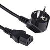 SHAFI® Cavo per elettrodomestici a freddo, 3 m, ad angolo, tipo F, CEE 7/4, Schuko a C13, presa per dispositivi a freddo, dritta, cavo di alimentazione per computer, monitor Power Cable Beamer, PSU,
