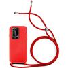 Max Power Digital Cover per Cellulare in Corda Huawei P40 Pro Custodia in Morbido Silicone con Cordino - Possibilità di Appenderla al Collo (Huawei P40 Pro, Rosso)