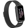 KINBOM Cinturino per Fitbit Inspire 3, Regolabile Cinturini per Orologi in Metallo con Anello Magnetico, Cinturino per Orologio Fitness, Accessori per Fitbit Inspire 3 (Nero)