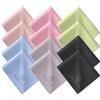 SmoTecQ Confezione da 12 panni in microfibra di colori assortiti, sicuri ed efficaci per pulire lenti, occhiali, schermi, fotocamere, occhiali, telefoni cellulari, schermi TV LCD e altro (15,2 x 17,8