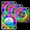 WINSINN Ventola a LED colorata da 25 mm, 24 V, senza spazzole, 2510, ad alta velocità, 25 x 10 mm, confezione da 4 pezzi