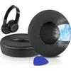 SOULWIT Cuscinetti Auricolari in Gel Raffreddamento Ricambio per Beats Solo 4 Wireless On-Ear Cuffie, Padiglioni Cuffie Solo4 con Schiuma Antirumore ad Alta Densità, Spessore Aggiunto - Nero