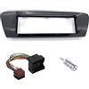 Sound Way Kit Montaggio Autoradio, Mascherina 1 DIN, Cavo Connettore ISO, Adattatore Antenna compatibile con Renault Scénic III (2009-2016)