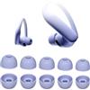 Adhiper 5 paia di tappi auricolari di ricambio per Beats Powerbeats Pro 2 / Solo Buds/Fit Pro/Studio Buds/Studio Buds+, in silicone, adatti per custodia di ricarica (XL/L/M/S/XS, iperviola)
