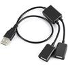 chenyang CY - Hub USB 2.0 a due porte per laptop, cavo di alimentazione bus per Macbook, notebook, mouse e flash disk
