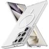 IMEIKONST Magnetica Cover per Samsung Galaxy S25 Ultra, Compatibile con MagSafe, Custodia Protettiva di Grado Militare Anti Ingiallimento Antiurto Case per Samsung S25 Ultra. Trasparente BCCX