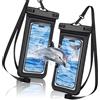 AOOSA 2PZ Custodia Impermeabile Smartphone Borsa Galleggiante, IPX8 Custodia Universale per Telefono Impermeabile con Cordino per iPhone 16 15 14 13 12 11 Pro Max Samsung Huawei, Fino a 7