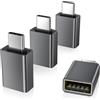 Elebase Adattatore USB C a USB 4Pezzi,Adattatore Maschio USBC a Femmina USB A 3.0,Convertitore OTG Tipo C Thunderbolt 3 per MacBook,iPad,Microsoft Surface,iPhone 17 Pro Max Air,Apple 16 15,Samsung S26