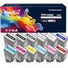 Nestink PFI1000 - Cartucce di ricambio per Canon 1000 (confezione da 12) | pfi1000 pfi1000mbk/pbk/c/m/y/r/gy/gb/pgy/pc/pm/co compatibile con Canon ImagePROGRAF PRO-1000