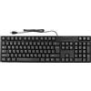 PUSOKEI Tastiera Araba, PC Cablata USB a 104 Tasti, Caratteri Chiari, Tastiera Araba e Inglese con Lettere Bianche, Plug And Play