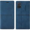 OKZone Cover per Samsung Galaxy A91/S10 Lite/M80S, Cover a Libro Samsung A91/S10 Lite/M80S, Custodia in Pelle Magnetica [Portafoglio] Custodia Silicone TPU,Funzione Supporto Slot Schede (Blu)