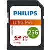 Philips Ultra Pro SDXC Card 256 GB UHS-I U3, velocità di lettura fino a 100 MB/s, V30, scheda di memoria per fotocamere, tablet, PC, lettore di schede, video 4K UHD