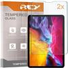 REY Pack 2X Pellicola salvaschermo per iPad PRO 2018 12,9 - iPad PRO 2020 12,9 - iPad PRO 2021 12,9 - iPad PRO 2022 12,9, Pellicole salvaschermo Vetro temperato, di qualità Premium Tablet