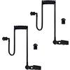 HYSHIKRA Sostituzione Covert Acoustic Air Coil Audio Tube Compatibile con Retevis Motorola Kenwood Baofeng Walkie Talkie, con Clip, Auricolare di Sicurezza (2 pezzi, Black)