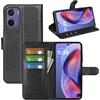 JIUNINE Cover per Motorola Moto E15 / Moto G05, Custodia Portafoglio Libro in Pelle Sintetica Antiurto Cover Flip Case con [Carta Fessura] [Supporto Stand] [Fibbia Magnetica], Nero