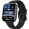 antfit Smartwatch Donna Uomo, Schermo AMOLED Ultra Nitido, Impermeabile 3ATM, Chiamate in Entrata/Uscita, Orologio Fitness con Cardiofrequenzimetro/Sonno/100 Sport, Compatibile con Android/iOS