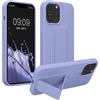 kwmobile 1x Custodia Compatibile con Apple iPhone 13 Pro Max - Cover Supporto Dita - Back Case per Smartphone - Protezione Gommata lavanda