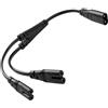 baolongking IEC320 - Cavo di alimentazione CA con splitter a Y, con attacco da C8 a 2 C7, da attacco maschio IEC 8 a 2 attacchi femmina, cavo con 1 ingresso e 2 uscite, 30 cm