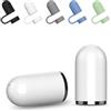Yeria Tappo per Apple Pencil di 1a generazione, Apple Pencil Cap di sostituzione,Capsule di ricambio magnetiche compatibili con Apple Pencil Cap(2 pezzi tappo bianco,5 pezzi portacapsule