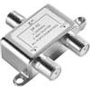 Funnytek Splitter SAT/BK, 5-2400 MHz, splitter satellitare a 2 vie (2 vie) per TV e radio, HDTV/UHD 4K, DVB-S/S2, DVB-T/T2, DVB-C/C2, SAT Splitter 2 uscite