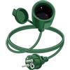 YINGAYOU Cavo Prolungatore Schuko 16A 250V Prolunga Schuko Corta Impermeabile, 2AC IP44, Adatta per Ambienti Interni o Esterni (Verde, 1.5 m)