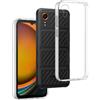 REY Pack 3X Cover in Gel TPU Trasparente per Samsung Galaxy XCOVER 7, Ultra Sottile 0,33 mm, Morbido Flessibile, Custodia Silicone