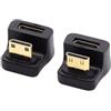 chenyang 2 Pack Mini HDMI maschio a Mini HDMI femmina 8K@60Hz 4K@120Hz Adattatore convertitore con angolo di 180 gradi