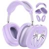 TYSORETY Custodia protettiva 3 in 1 in silicone per cuffie Apple AirPods Max, accessorio protettivo per AirPod Max, fascia per le orecchie, antigraffio e a prova di sudore, motivo ragno viola