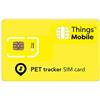 Things Mobile SIM Card per PET GPS TRACKER - Things Mobile - con copertura globale e rete multi-operatore GSM/2G/3G/4G LTE, senza costi fissi, senza scadenza e tariffe competitive con 10€ di credito incluso
