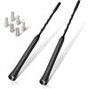 Eightwood Antenna dab auto FM DAB sul tetto 2 pezzi 23cm universale Antenna AutoradioTetto di Ricambio per Asta con Forte Funzione di Ricezione FM/DAB,Viene fornito con adattatori (M4/M5/M6)